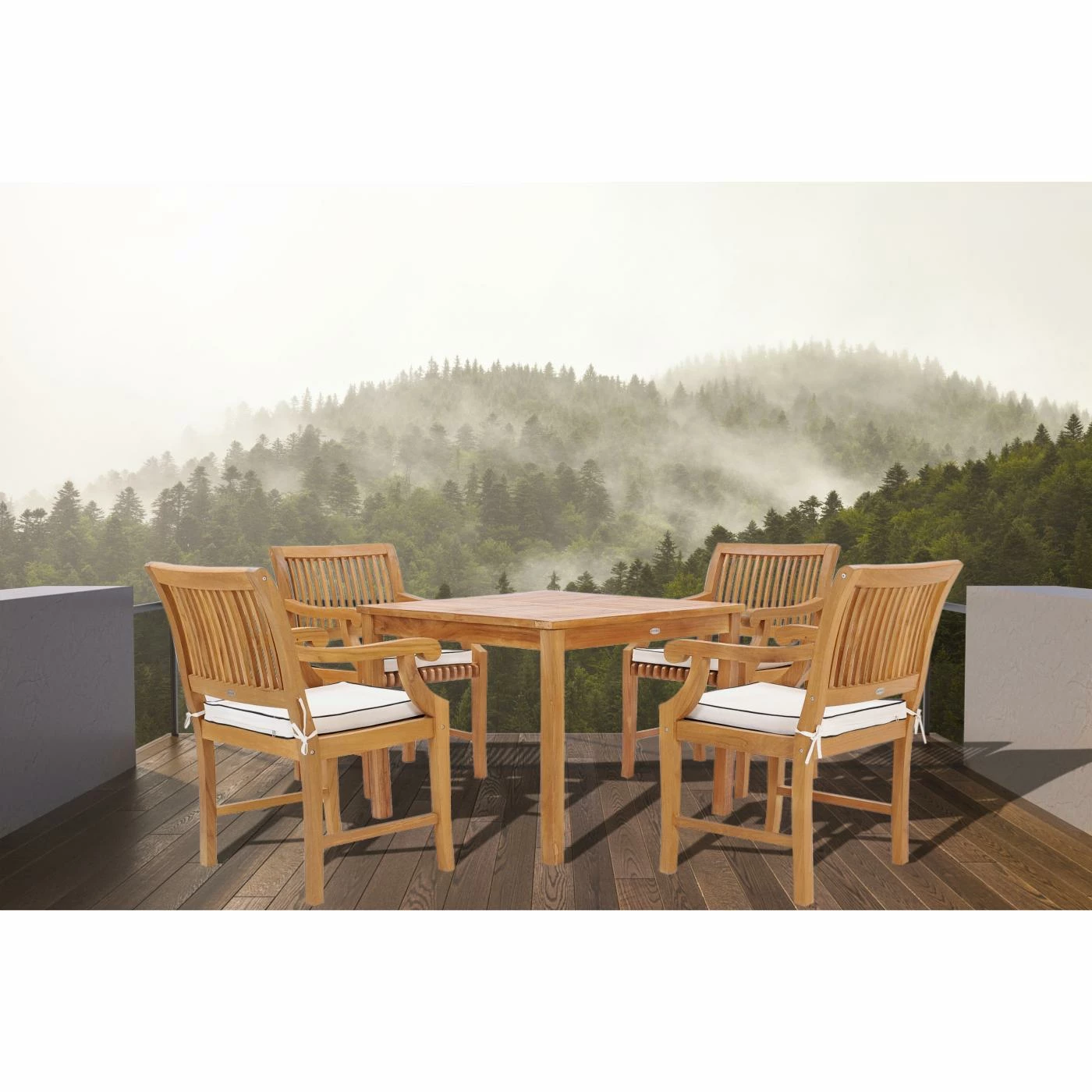 Promo ๐ Patio Dining Sets Chic Teak Florence 5 Piece Teak Wood Patio Dining Set With Arm Chairs ๐ 4 Promo ๐ Patio Dining Sets Chic Teak Florence 5 Piece Teak Wood Patio Dining Set With Arm Chairs ๐ - Image 2