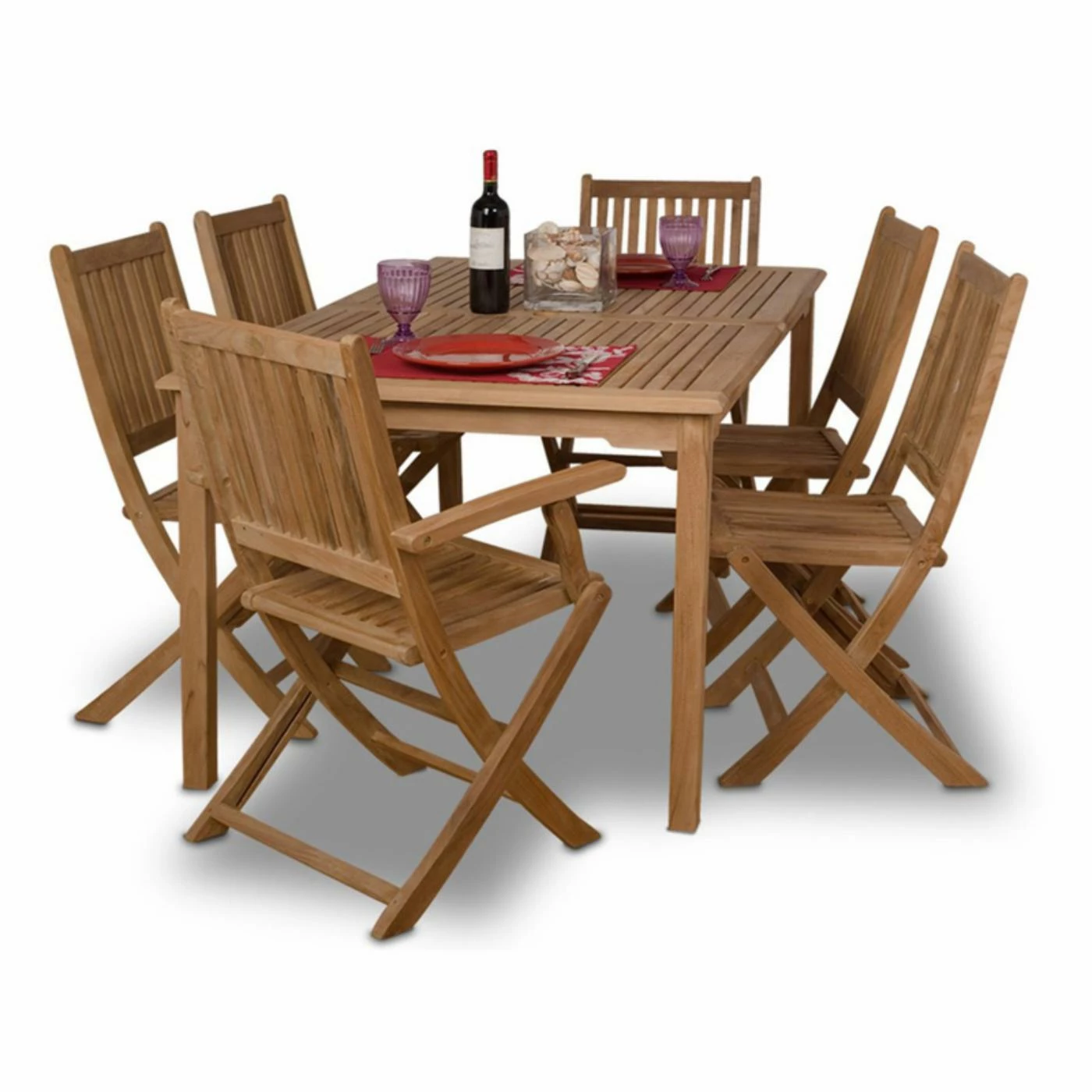 Promo ๐ Patio Dining Sets Amazonia Rotterdam Teak Dining Set - Seats 6 ๐ 4 Promo ๐ Patio Dining Sets Amazonia Rotterdam Teak Dining Set - Seats 6 ๐ - Image 2