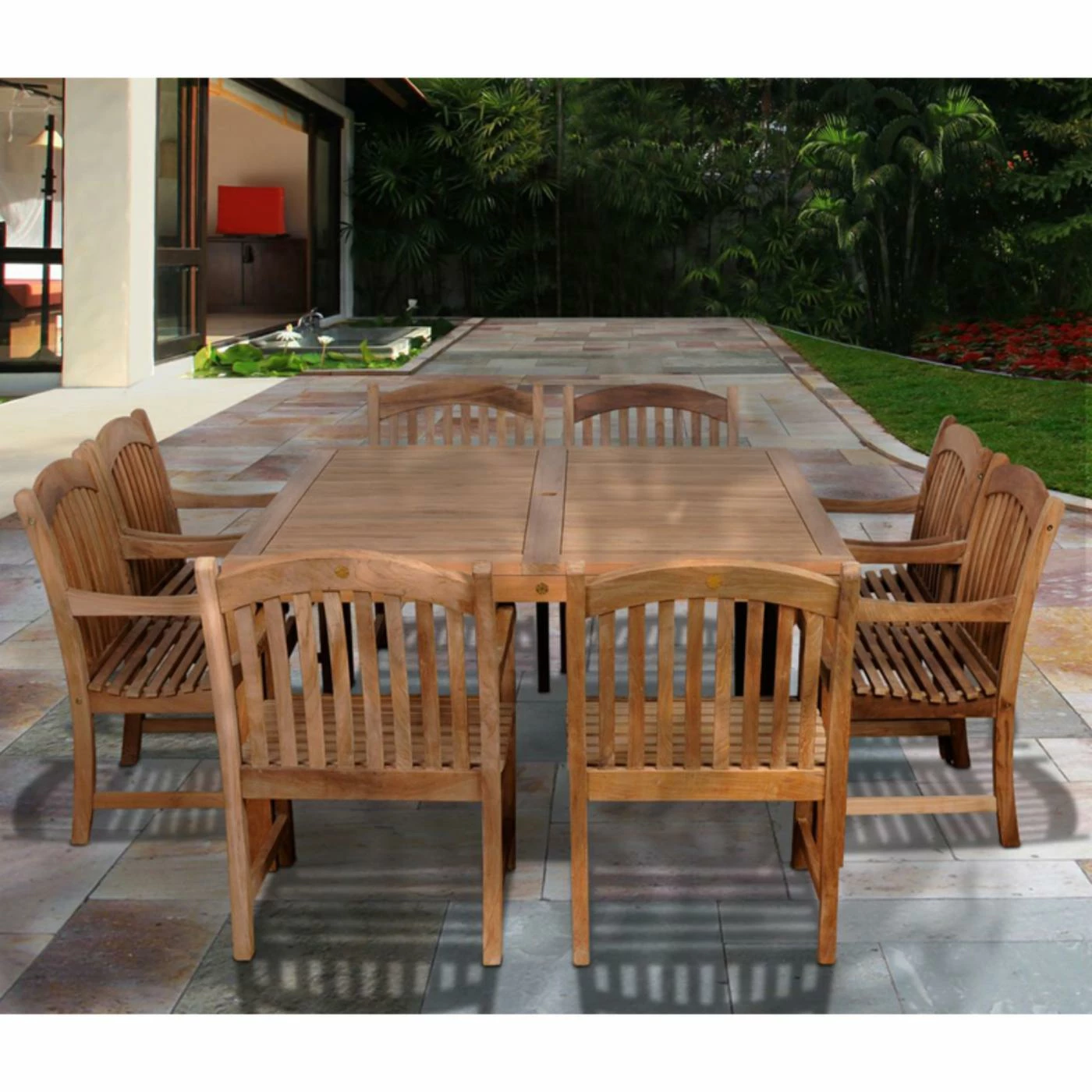 Flash Sale π€© Patio Dining Sets Amazonia Edmonton 9 Piece Teak Square Patio Dining Set π 4 Flash Sale π€© Patio Dining Sets Amazonia Edmonton 9 Piece Teak Square Patio Dining Set π - Image 2