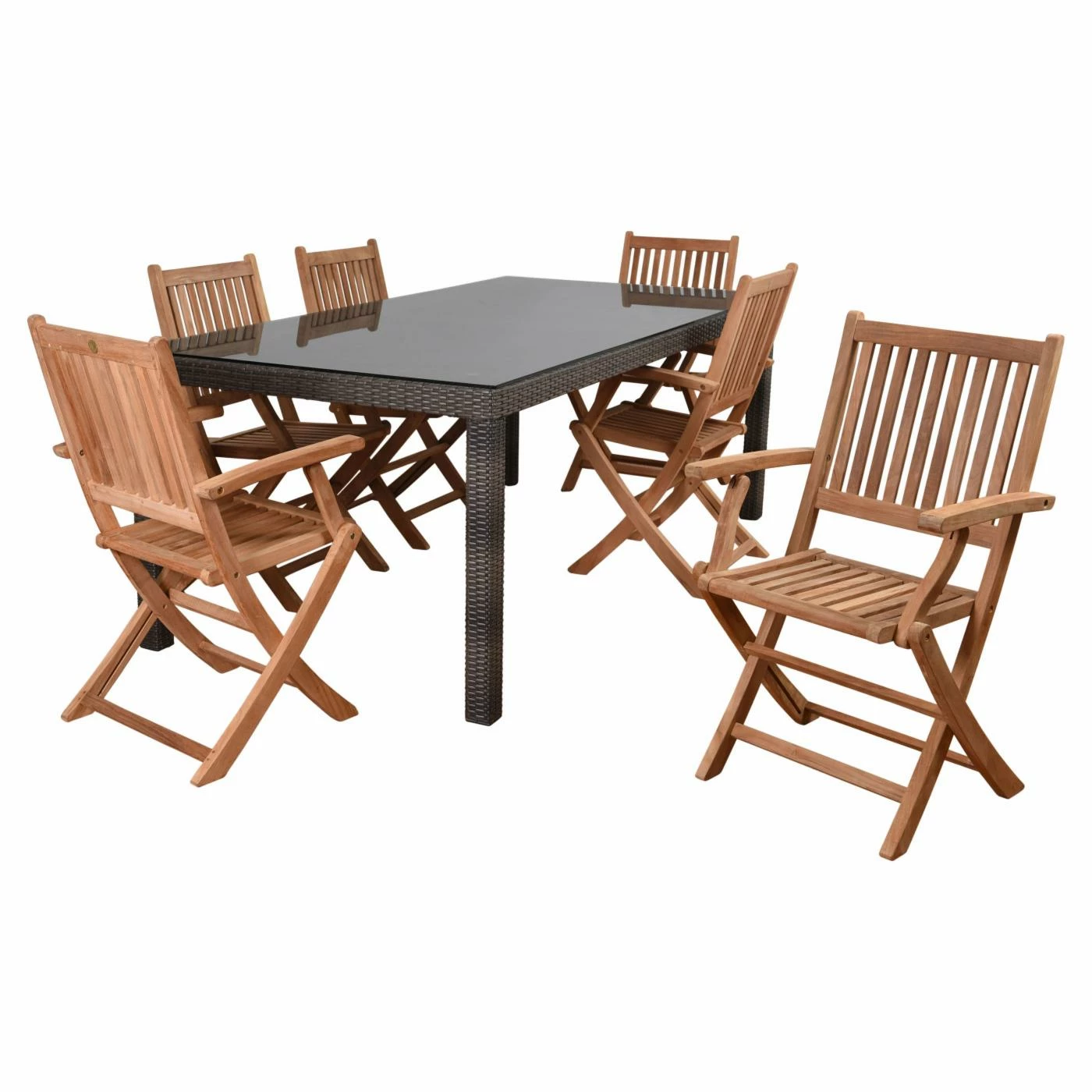 Best reviews of โญ Patio Dining Sets Amazonia George Teak/Wicker 7 Piece Rectangular Glass-Top Patio Dining Set ๐ 4 Best reviews of โญ Patio Dining Sets Amazonia George Teak/Wicker 7 Piece Rectangular Glass-Top Patio Dining Set ๐ - Image 2
