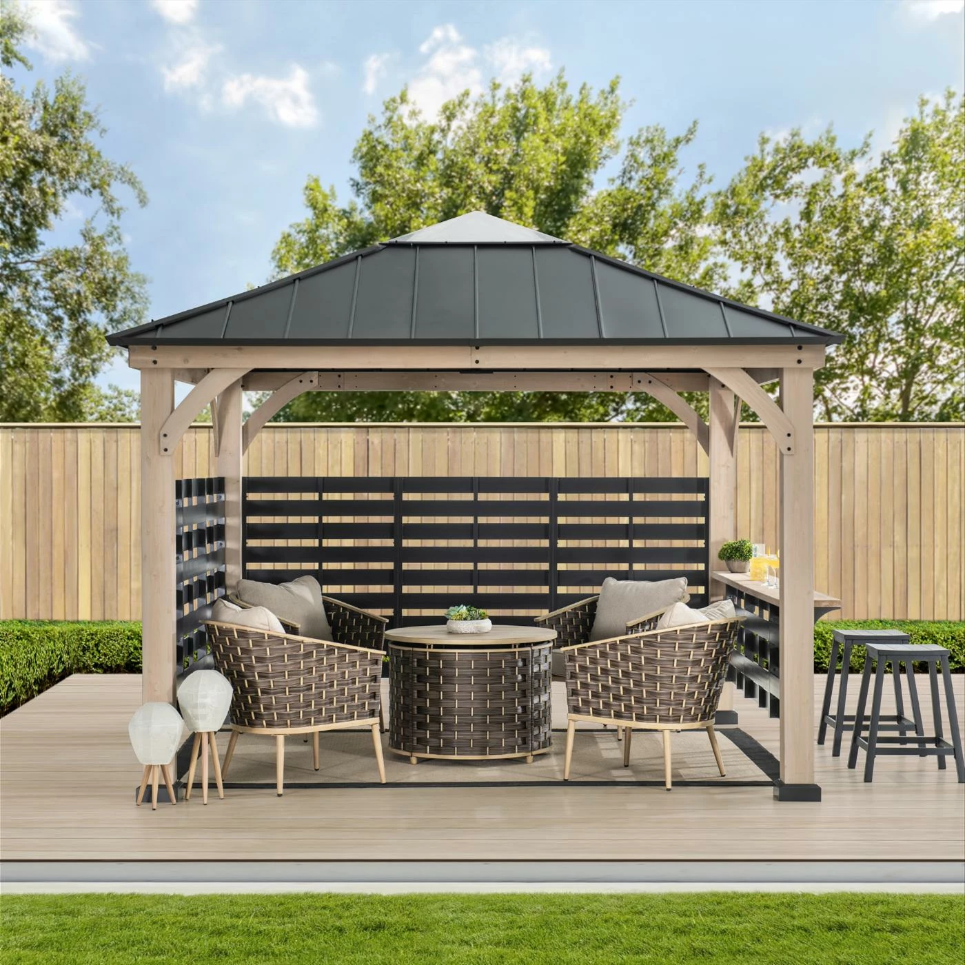 Top 10 ๐งจ SummerCove Cameron 11 Ft. X 11 Ft. Cedar Wood Framed Hot Tub Gazebo With Steel And Polycarbonate Hardtop ๐ 4 Top 10 ๐งจ SummerCove Cameron 11 Ft. X 11 Ft. Cedar Wood Framed Hot Tub Gazebo With Steel And Polycarbonate Hardtop ๐ - Image 2