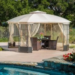 Top 10 ⭐ Best Selling Home Soft-top Vega Polyester Gazebo - Camel 👏