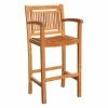 Best Sale 👍 Outdoor Bar Stools Chic Teak Maldives Teak Outdoor Barstool With Arms 🧨 -Teak Outdoor Furniture Elegant shop masterCHIT008