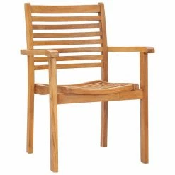 Promo 🛒 Patio Dining Chairs Chic Teak Italy Teak Stacking Patio Dining Chair ✔️
