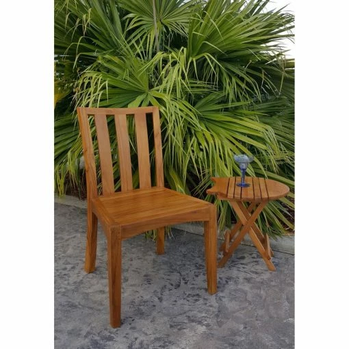 Best Sale 👏 Patio Dining Chairs Chic Teak Boston Teak Patio Dining Side Chair 🥰 -Teak Outdoor Furniture Elegant shop masterCHIT036 1