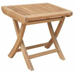 Flash Sale ⭐ Outdoor Ottomans Chic Teak Miami Teak Outdoor Footstool 🎉