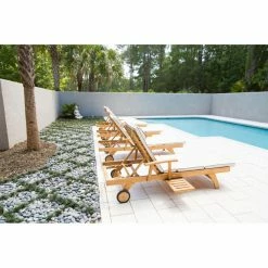 Coupon 🔥 Outdoor Chaise Lounges Chic Teak Bahama Pool Chaise Lounge 🎉
