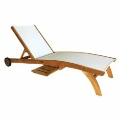 Cheapest 🎉 Outdoor Chaise Lounges Chic Teak Bahama Batyline Mesh Pool Chaise Lounge 🔥