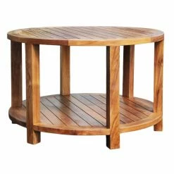 Best reviews of ⭐ Patio Accent Tables Chic Teak Bahama Teak Round 31 In. Outdoor Coffee Table 🛒