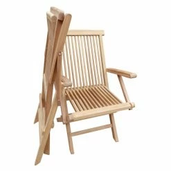 Deals ⭐ Patio Dining Chairs Seven Seas Teak Folding Patio Arm Chair - Set Of 2 🧨