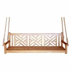 Best deal ✨ Porch Swings Chic Teak Teak Chippendale Triple Swing - Natural ⌛