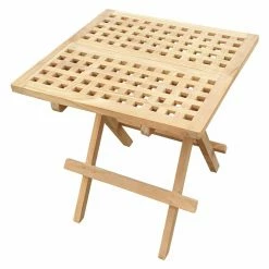 Promo 🎉 Patio Accent Tables Seven Seas Teak Square Folding Patio Side Table 👏