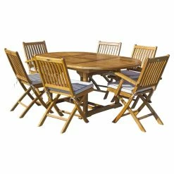 Top 10 ❤️ Patio Dining Sets Chic Teak Santa Barbara Teak 7 Piece Patio Dining Set 😉