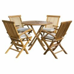 Coupon ✔️ Patio Dining Sets Chic Teak California Teak 5 Piece Patio Dining Set ⭐