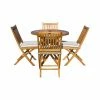 New 🤩 Patio Dining Sets Chic Teak Santa Barbara Teak 5 Piece Patio Dining Set 😍 -Teak Outdoor Furniture Elegant shop masterCHIT448