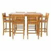 Deals 😉 Patio Dining Sets Chic Teak Maldives Teak 7 Piece Rectangle Patio Dining Set 🧨 -Teak Outdoor Furniture Elegant shop masterCHIT456