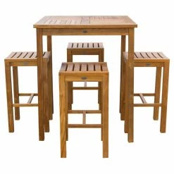 Top 10 ❤️ Patio Dining Sets Chic Teak Havana Teak 5 Piece Patio Dining Set 🎁