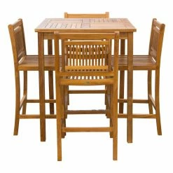 Coupon 🤩 Patio Dining Sets Chic Teak Maldives Teak 5 Piece Patio Dining Set 🥰