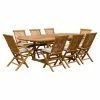Outlet 😀 Patio Dining Sets Seven Seas Teak West Palm Teak 9 Piece Oval Patio Dining Set 🎉 -Teak Outdoor Furniture Elegant shop masterCHIT467