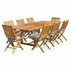 Deals 👏 Patio Dining Sets Seven Seas Teak Santa Monica Teak 9 Piece Rectangle Patio Dining Set 💯 -Teak Outdoor Furniture Elegant shop masterCHIT470