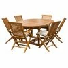 Best Sale 👍 Patio Dining Sets Seven Seas Teak Lauderdale Teak 7 Piece Patio Dining Set 🤩