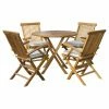 New ⭐ Patio Dining Sets Seven Seas Teak Long Beach Teak 5 Piece Patio Dining Set 😉 -Teak Outdoor Furniture Elegant shop masterCHIT473