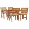 Coupon 🎉 Patio Dining Sets Chic Teak Bermuda 5 Piece Teak Wood Patio Dining Set With Arm Chairs ⌛