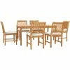 Cheap 🤩 Patio Dining Sets Chic Teak Bermuda 7 Piece Teak Wood Patio Dining Set With 6 Side Chairs ❤️ -Teak Outdoor Furniture Elegant shop masterCHIT542