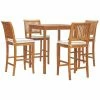 Coupon 🥰 Patio Dining Sets Chic Teak Castle 5 Piece Bar Height Patio Dining Set ✔️ -Teak Outdoor Furniture Elegant shop masterCHIT543