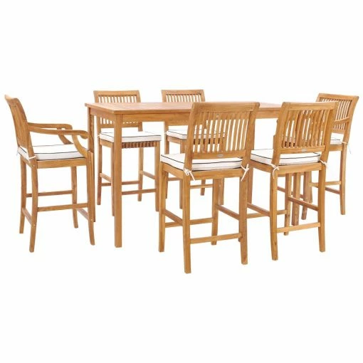 Brand new ✨ Patio Dining Sets Chic Teak Castle 7 Piece Bar Height Patio Dining Set With 2 Arm Chairs And 4 Armless Chairs 🧨 -Teak Outdoor Furniture Elegant shop masterCHIT545