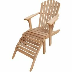 Promo 🔥 Adirondack Chairs Seven Seas Teak Classic Adirondack Chair With Ottoman 🥰