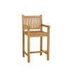 Outlet 🔥 Outdoor Bar Stools Chic Teak Elzas 30 In. Indoor/Outdoor Barstool With Arms 🥰 -Teak Outdoor Furniture Elegant shop masterCHIT555