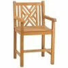 Brand new 😉 Outdoor Bar Stools Chic Teak Chippendale 24 In. Indoor/Outdoor Counter Stool With Arms ✨ -Teak Outdoor Furniture Elegant shop masterCHIT559