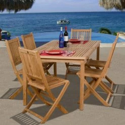 Best reviews of 😍 Patio Dining Sets Amazonia Prague Teak Dining Set - Seats 6 ⌛