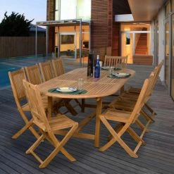 Deals 👍 Patio Dining Sets Amazonia Bergen Teak Dining Set 🎁