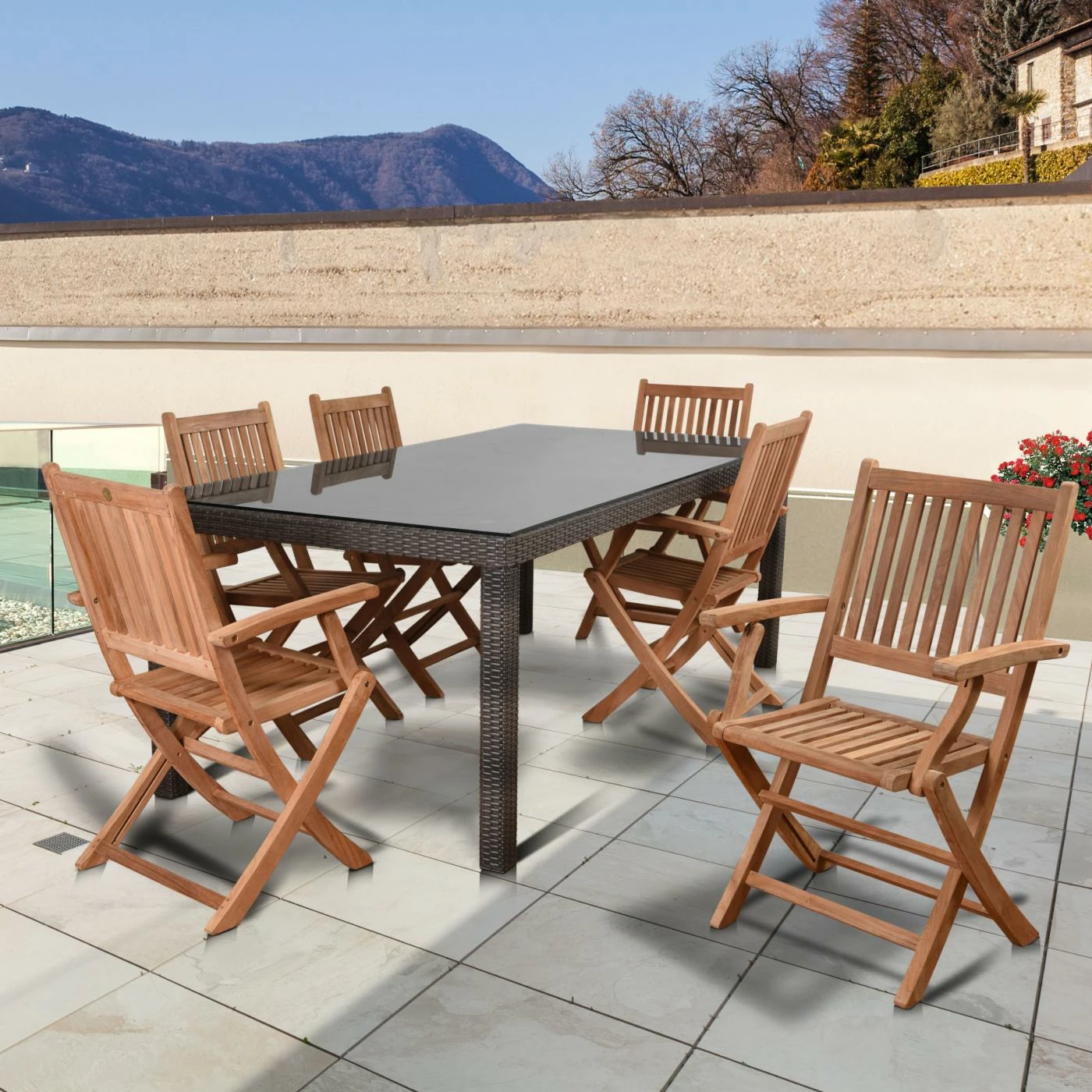 Best reviews of โญ Patio Dining Sets Amazonia George Teak/Wicker 7 Piece Rectangular Glass-Top Patio Dining Set ๐ 3 Best reviews of โญ Patio Dining Sets Amazonia George Teak/Wicker 7 Piece Rectangular Glass-Top Patio Dining Set ๐
