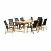 Cheap ✨ Patio Dining Sets Amazonia Valli Teak Wood 11 Piece Rectangular Patio Dining Set 🌟 -Teak Outdoor Furniture Elegant shop masterIHM520
