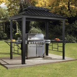 Coupon 🔔 Hardtop SOJAG INC Messina 6 X 8 Ft. Steel Grill Gazebo 🔥