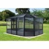 Best deal 🔥 Hardtop SOJAG INC Charleston Steel Gazebo With Two Sliding Doors 🥰