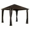 Wholesale ⭐ Hardtop SOJAG INC Dakota Gazebo 🛒 -Teak Outdoor Furniture Elegant shop masterSOJA055