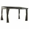 New 🎁 Hardtop SOJAG INC Francfort 10 X 12 Ft. Wall Mounted Gazebo 😍 -Teak Outdoor Furniture Elegant shop masterSOJA057