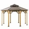 Outlet 😀 Sunjoy Octagon 13 X 13 Ft. Hardtop Cedar Framed Gazebo 🛒 -Teak Outdoor Furniture Elegant shop masterSUNR1168