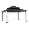 Best deal ✨ SummerCove Roberts 13 X 15 Ft. 2 Tier Hardtop Gazebo ⌛ -Teak Outdoor Furniture Elegant shop masterSUNR1171