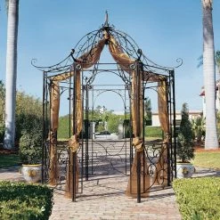 Buy 💯 Hardtop Design Toscano The Amelie Architectural Steel Garden Gazebo 🎁