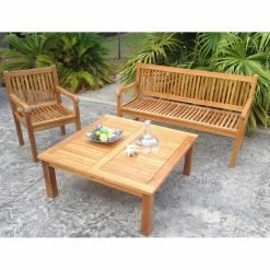 Budget 🌟 Patio Dining Chairs Chic Teak Elzas Teak Patio Dining Arm Chair 🔔 -Teak Outdoor Furniture Elegant shop scaleCHIT018