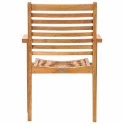 Promo 🛒 Patio Dining Chairs Chic Teak Italy Teak Stacking Patio Dining Chair ✔️ -Teak Outdoor Furniture Elegant shop scaleCHIT028