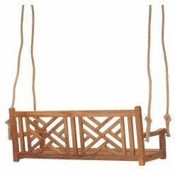 Deals 💯 Porch Swings Chic Teak Chippendale 60 In. Outdoor Porch Swing 👍 -Teak Outdoor Furniture Elegant shop scaleCHIT110