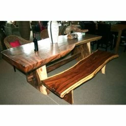 Buy 👏 Outdoor Benches Chic Teak Suar Wood Live Edge Backless Indoor / Outdoor Bench ❤️ -Teak Outdoor Furniture Elegant shop scaleCHIT377