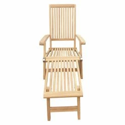 Cheapest 🥰 Outdoor Chaise Lounges Seven Seas Teak Acapulco Outdoor Patio Reclining Steamer Chaise Lounge 😀 -Teak Outdoor Furniture Elegant shop scaleCHIT408