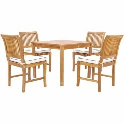 Hot Sale 🧨 Patio Dining Sets Chic Teak Florence 5 Piece Teak Wood Patio Dining Set With Side Chairs ⭐ -Teak Outdoor Furniture Elegant shop scaleCHIT536